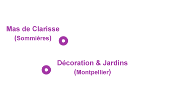 Carte de situation du Mas de Clarisse : dans le Gard,  proximit de Montpellier, Nimes, Als, Uzs et Avignon